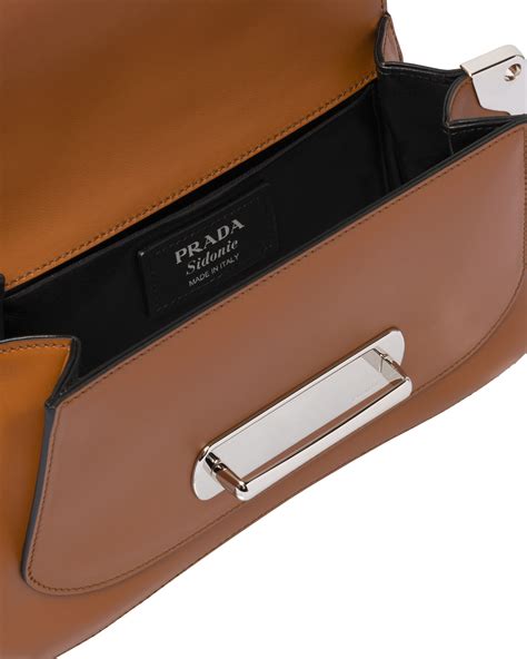 prada sidonie shoulder black|Cognac/black Prada Sidonie shoulder bag .